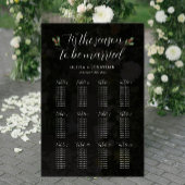 黒い冬の結婚式のシーティンググラフアクリル記号 アクリルサイン