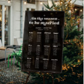 黒い冬の結婚式のシーティンググラフアクリル記号 アクリルサイン