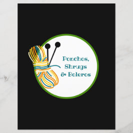 黒い分周器ページ編み物パターンのバインダー挿入