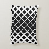 黒い分離正方形ブロックパターン アクセントクッション (裏面(縦))