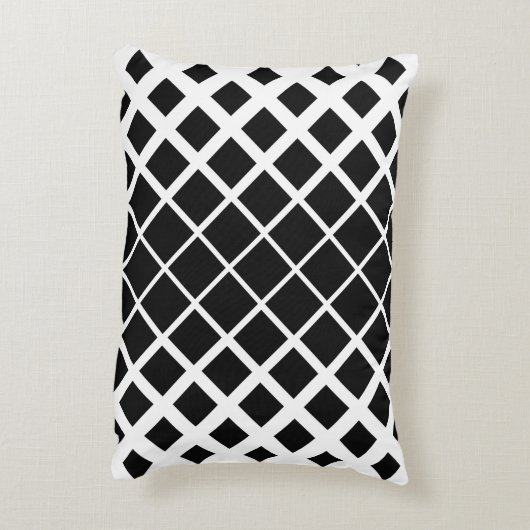 黒い分離正方形ブロックパターン アクセントクッション (裏面(縦))