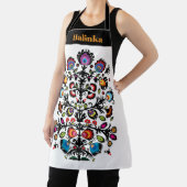 黒い切り抜きワイシナンキの民話 エプロン (インサイチュ)