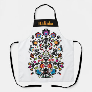 黒い切り抜きワイシナンキの民話 エプロン