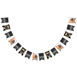 黒い列の房の写真卒業 バンティングフラッグ