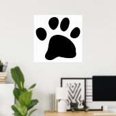 黒い前足 ポスター (ホームオフィス)