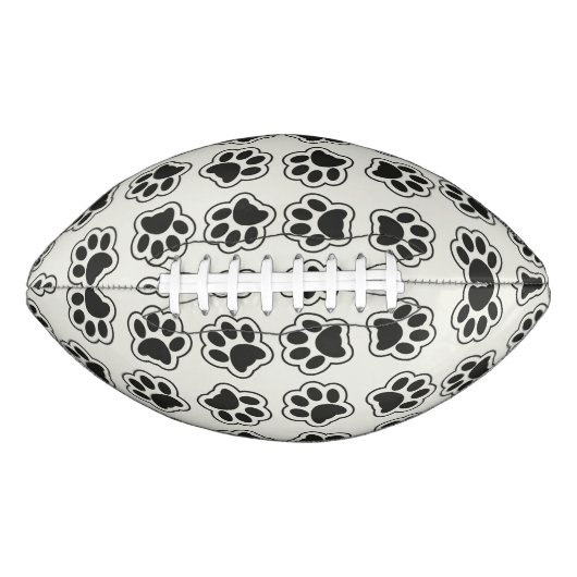 黒い前足、犬の前足、猫の前足、輪郭 アメリカンフットボール (正面)