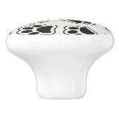 黒い前足、犬の前足、猫の前足、輪郭 セラミックノブ (側面)