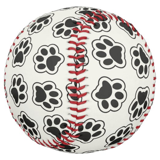 黒い前足、犬の前足、猫の前足、輪郭 ソフトボール (アングル)