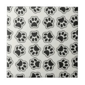 黒い前足、犬の前足、猫の前足、輪郭 タイル (正面)