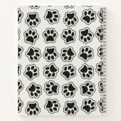 黒い前足、犬の前足、猫の前足、輪郭 ノートブック (裏面)