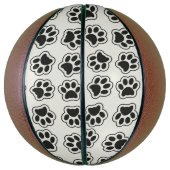 黒い前足、犬の前足、猫の前足、輪郭 バスケットボール (縦)