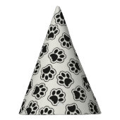 黒い前足、犬の前足、猫の前足、輪郭 パーティーハット (右)