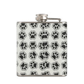 黒い前足、犬の前足、猫の前足、輪郭 フラスク (裏面)