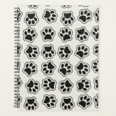 黒い前足、犬の前足、猫の前足、輪郭 プランナー手帳 (正面)