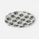 黒い前足、犬の前足、猫の前足、輪郭 ペーパープレート (アングル)