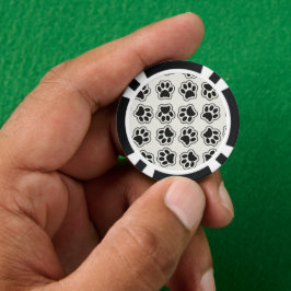 黒い前足、犬の前足、猫の前足、輪郭 ポーカーチップ