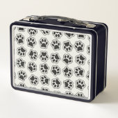 黒い前足、犬の前足、猫の前足、輪郭 メタルランチボックス (裏面)