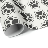 黒い前足、犬の前足、猫の前足、輪郭 ラッピングペーパー (ロールコーナー)