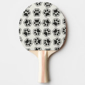 黒い前足、犬の前足、猫の前足、輪郭 卓球ラケット (正面)