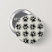 黒い前足、犬の前足、猫の前足、輪郭 缶バッジ (正面&裏面)