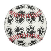 黒い前足、犬の前足、猫の前足、輪郭 野球ボール (裏面)