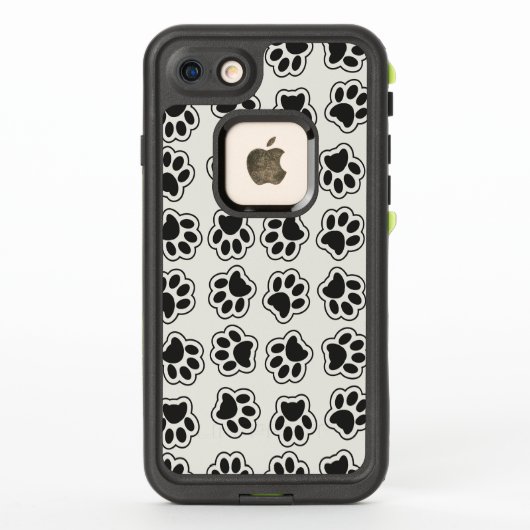 黒い前足、犬の前足、猫の前足、輪郭 LifeProof iPhoneケース (裏面)