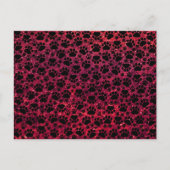 黒い前足、赤いグリッター、犬の前足、動物の前足 ポストカード (正面)