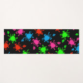 黒い割り付け ヨガマット (正面(横))