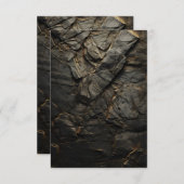 黒い割れた石 招待状 (正面/裏面)