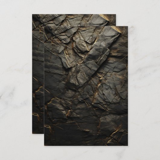 黒い割れた石 招待状 (正面/裏面)