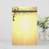 黒い動揺して渦巻き形の文房具 便箋 (スタンド正面)