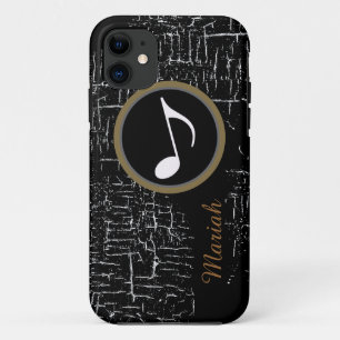 黒い動揺して音パーソナライズされた楽 iPhone 11 ケース