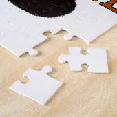 黒い動物の手のプリント ジグソーパズル (側面)