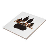 黒い動物の手のプリント タイル (側面)