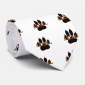 黒い動物の手のプリント ネクタイ (ロール)