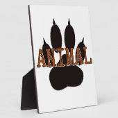 黒い動物の手のプリント フォトプラーク (側面)