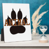 黒い動物の手のプリント フォトプラーク (側面)