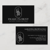 黒い動物の花の蛇 名刺 (正面/裏面)