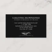 黒い動物野生の自然海釣りクジラ 名刺 (裏面)