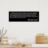 『黒い勢いで勢いを込めた』ポスター ポスター (キッチン)