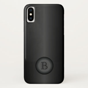 黒い勾配のモノグラム iPhone X ケース