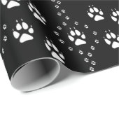 黒い包装紙の犬またはオオカミトラック ラッピングペーパー (ロールコーナー)