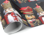 黒い包装紙の3つのくるみ割り ラッピングペーパー (ロールコーナー)