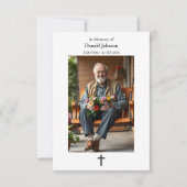 黒い十字と詩の写真記念カード カード (正面)