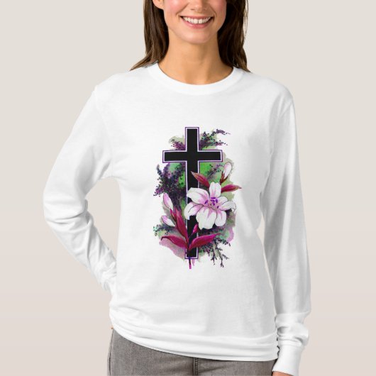 黒い十字のTシャツ6 Tシャツ (正面)