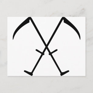 黒い十字アイコン ポストカード