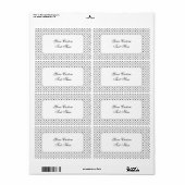 黒い十字型パターンのカスタムラベル ラベル (フルシート)