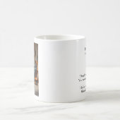 黒い十字架と詩のメモリアルフォト コーヒーマグカップ (中央)