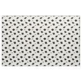 黒い卒業キャップトス ファブリック (ファットクウォーター)