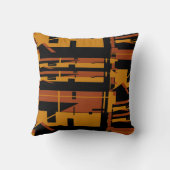 黒い南西に錆び金ゴールドでむらモザイク クッション (裏面)